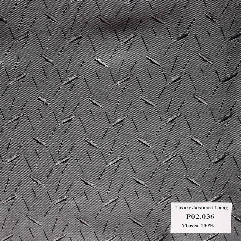 P02.036 Luxury Jacquard Lining - Xám Hoa Văn