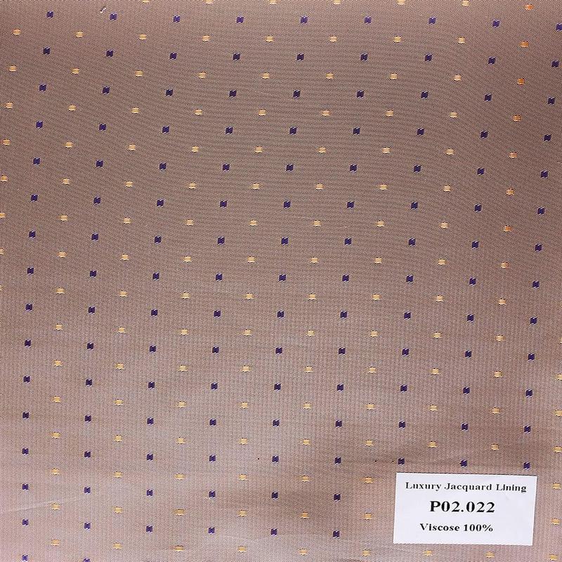 P02.022 Luxury Jacquard Lining - Hồng Hoa Văn