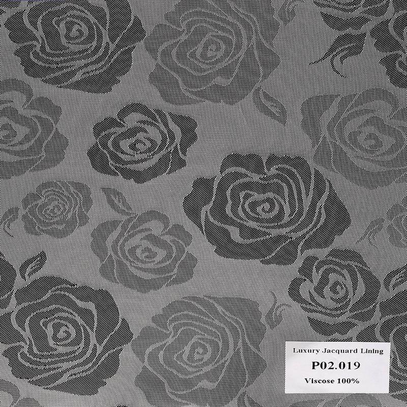 P02.019 Luxury Jacquard Lining - Xám Hoa Văn