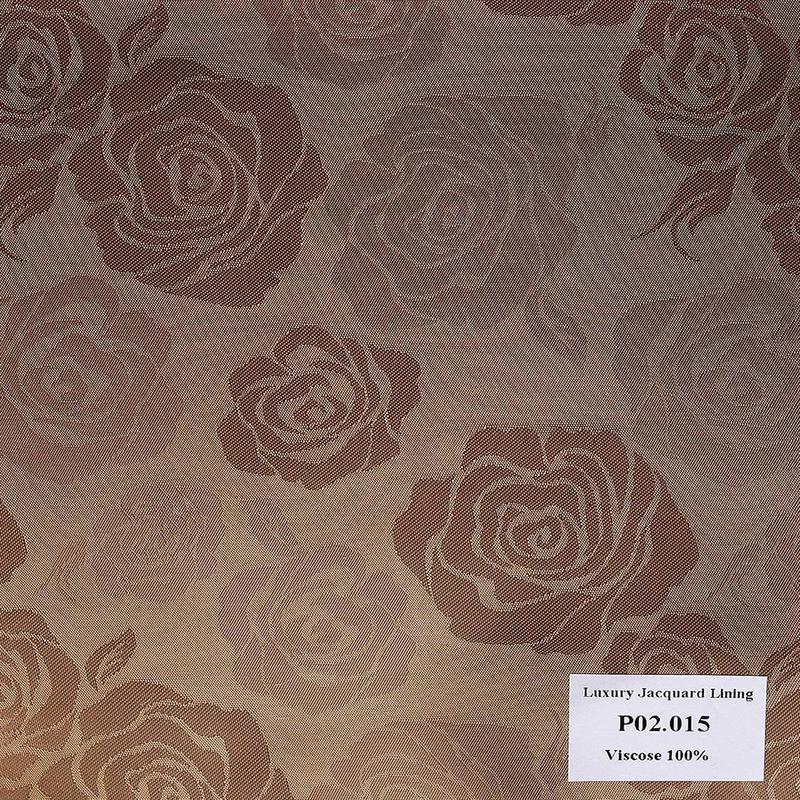 P02.015 Luxury Jacquard Lining - Nâu Hoa Văn