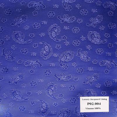 P02.004 Luxury Jacquard Lining - Xanh Dương Hoa Văn