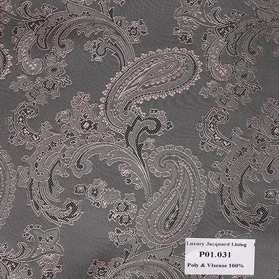 P01.031 Luxury Jacquard Lining - Xám hoa văn