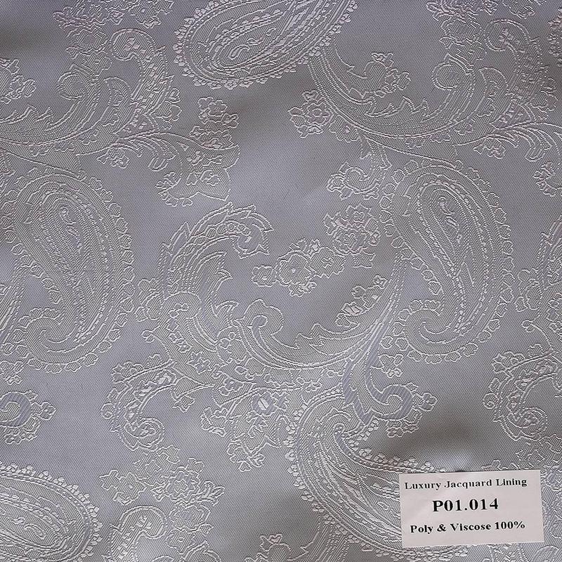 P01.014 Luxury Jacquard Lining - Xám Hoa Văn