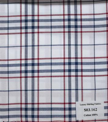 S03.162 Kevinlli S3 - Sơmi 100% Cotton - Xanh Dương Đỏ Caro