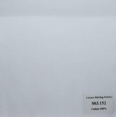 S03.152 Kevinlli S3 - Sơmi 100% Cotton - Trắng Trơn