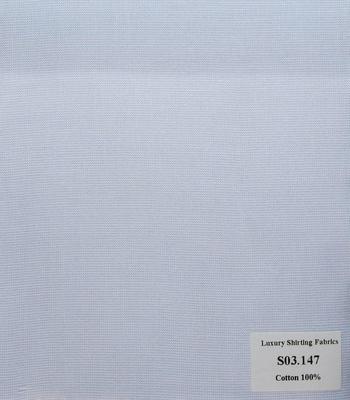 S03.147 Kevinlli S3 - Sơmi 100% Cotton - Trắng Trơn