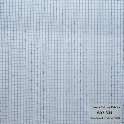 S02.331 Kevinlli S2 - Sơmi Bamboo - Xanh Dương Hoa Văn