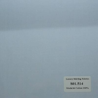 S01.514 Kevinlli S1 - Sơmi Cotton & Modal - Xanh Dương Trơn