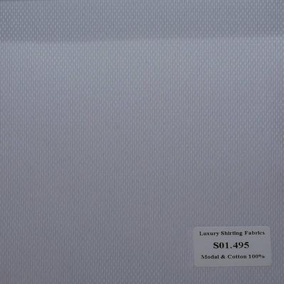 S01.495 Kevinlli S1 - Sơmi Cotton & Modal - Trắng Trơn