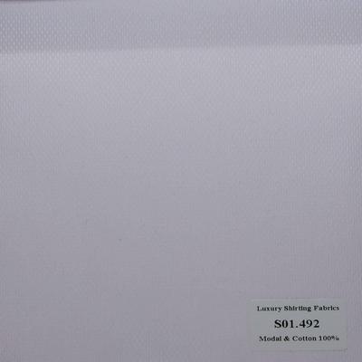 S01.492 Kevinlli S1 - Sơmi Cotton & Modal - Trắng Trơn