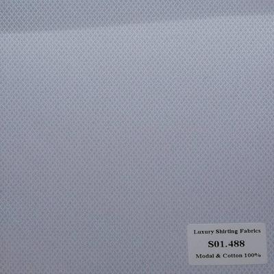 S01.488 Kevinlli S1 - Sơmi Cotton & Modal - Trắng Trơn