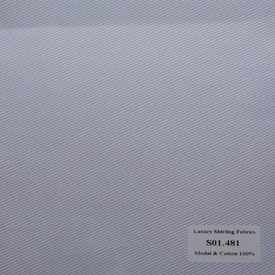 S01.481 Kevinlli S1 - Sơmi Cotton & Modal - Trắng Sọc