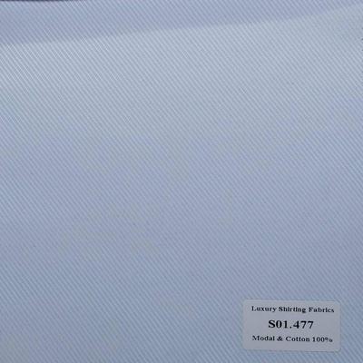 S01.477 Kevinlli S1 - Sơmi Cotton & Modal - Xanh Dương Sọc