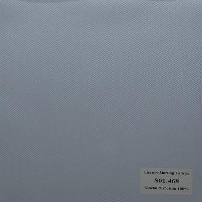 S01.468 Kevinlli S1 - Sơmi Cotton & Modal - Xanh Dương Sọc