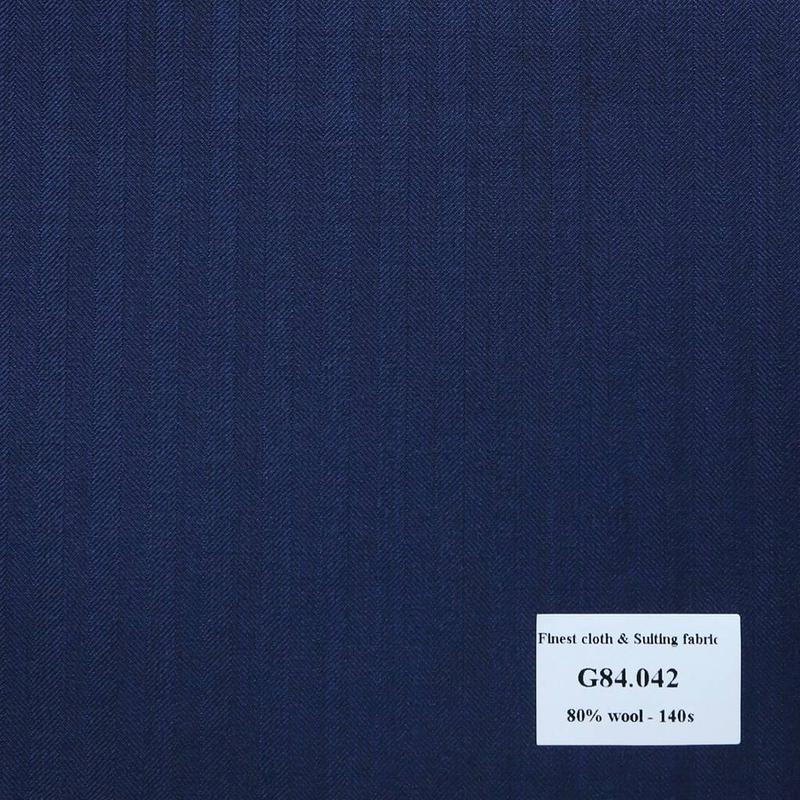 G84.042 Kevinlli V7 - Vải Suit 80% Wool - Xanh Dương Sọc