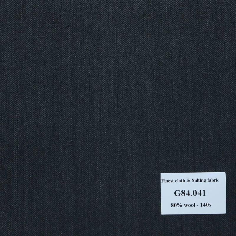 G84.041 Kevinlli V7 - Vải Suit 80% Wool - Đen Trơn