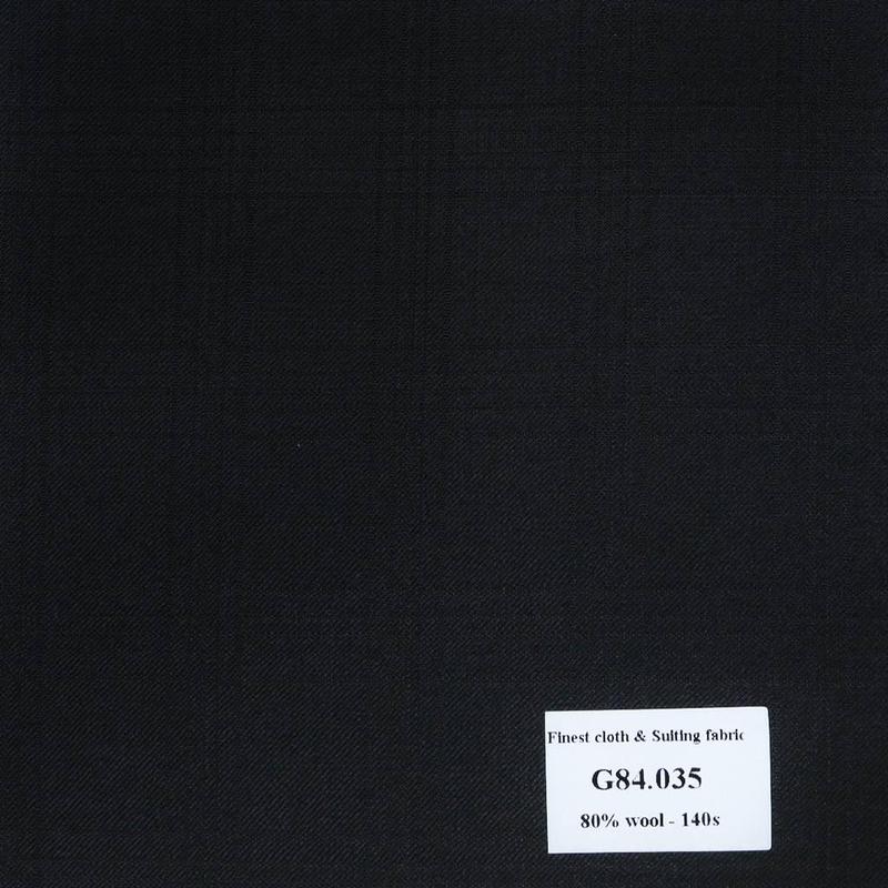G84.035 Kevinlli V7 - Vải Suit 80% Wool - Xanh Dương Trơn
