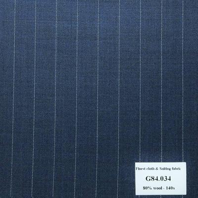 G84.034 Kevinlli V7 - Vải Suit 80% Wool - Xanh Dương Trơn