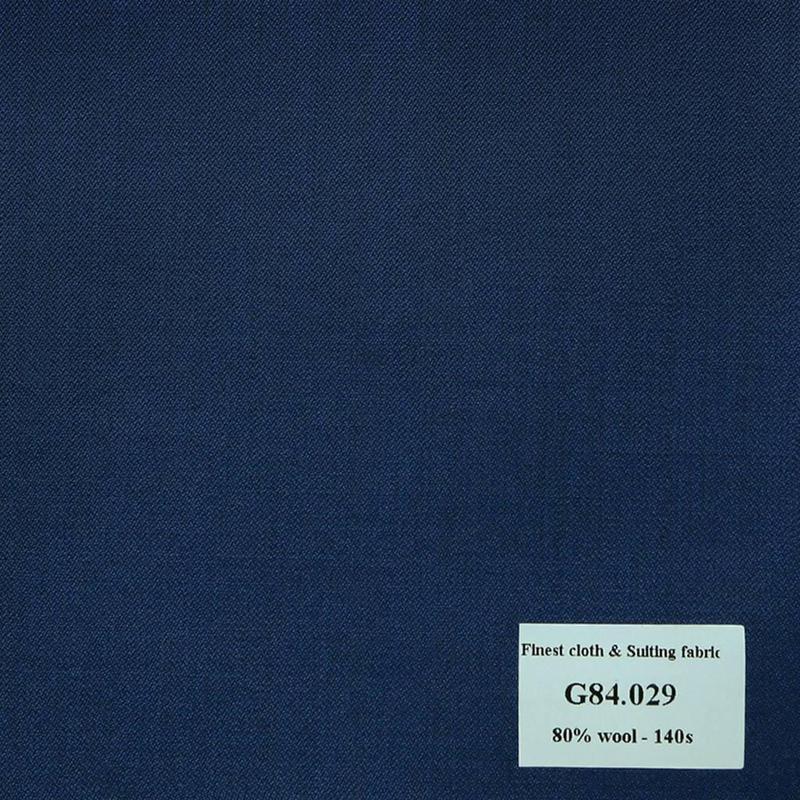 G84.029 Kevinlli V7 - Vải Suit 80% Wool - Xanh Dương Trơn