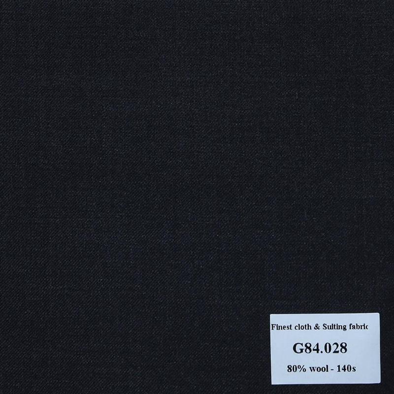 G84.028 Kevinlli V7 - Vải Suit 80% Wool - Đen Trơn