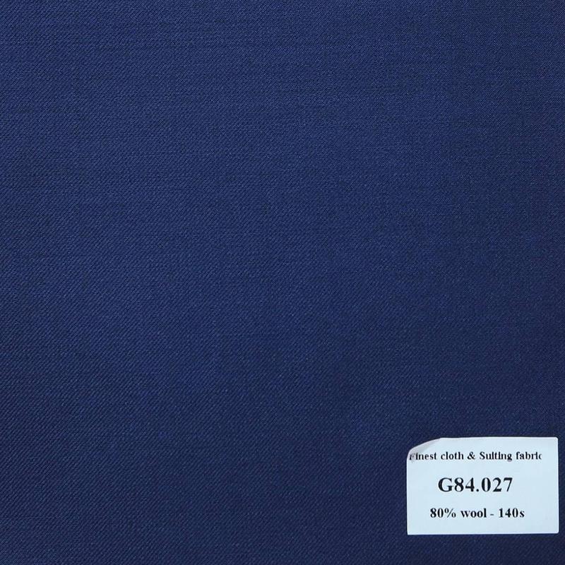 G84.027 Kevinlli V7 - Vải Suit 80% Wool - Xanh Dương Sọc
