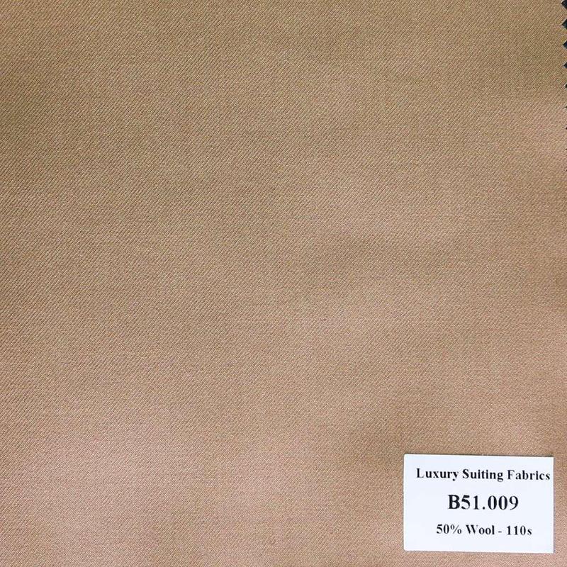 B51.009 Kevinlli V2 - Vải Suit 50% Wool - Nâu Trơn