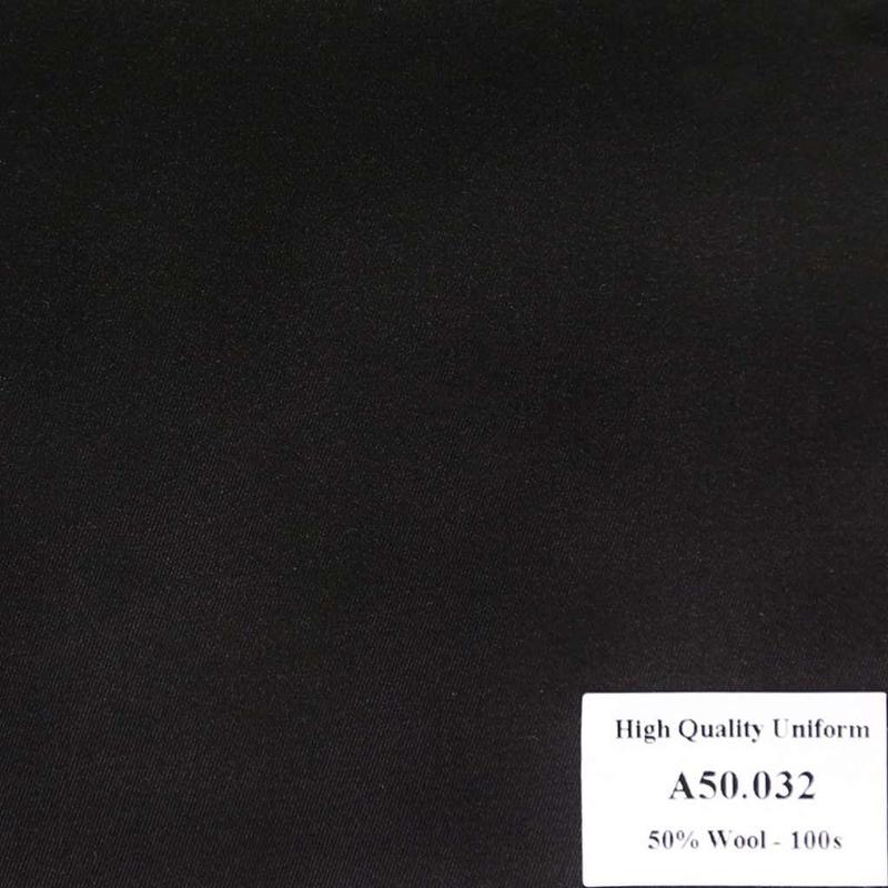A50.032 Kevinlli V1 - Vải Suit 50% Wool - Đen Trơn