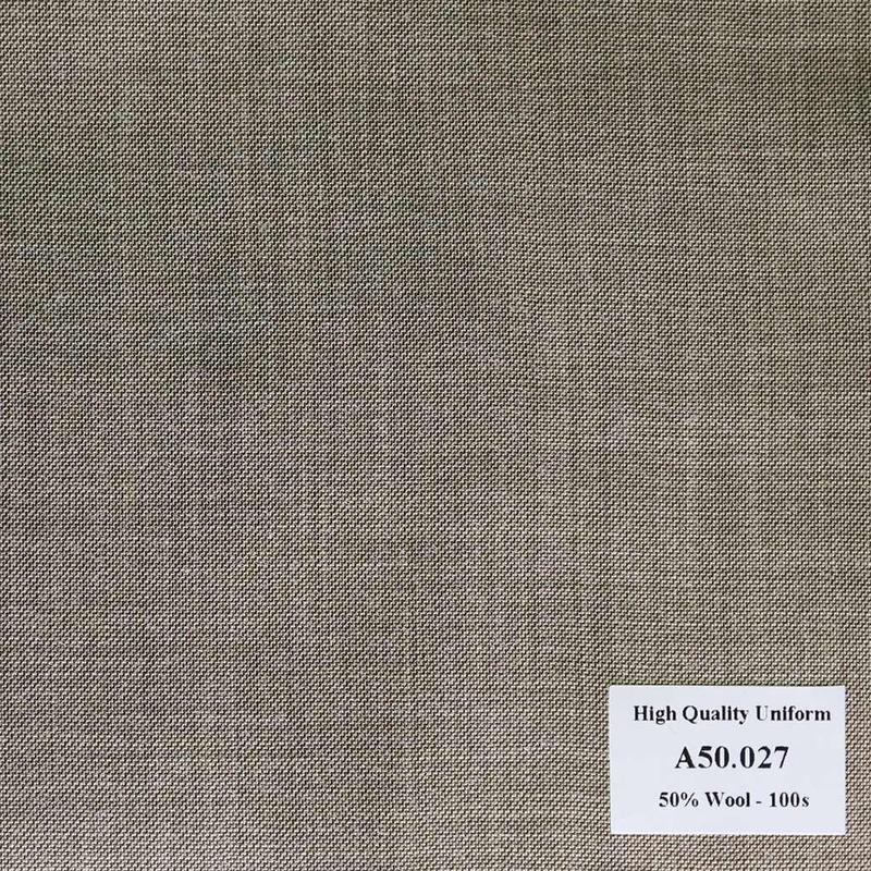 A50.027 Kevinlli V1 - Vải Suit 50% Wool - Xám Trơn