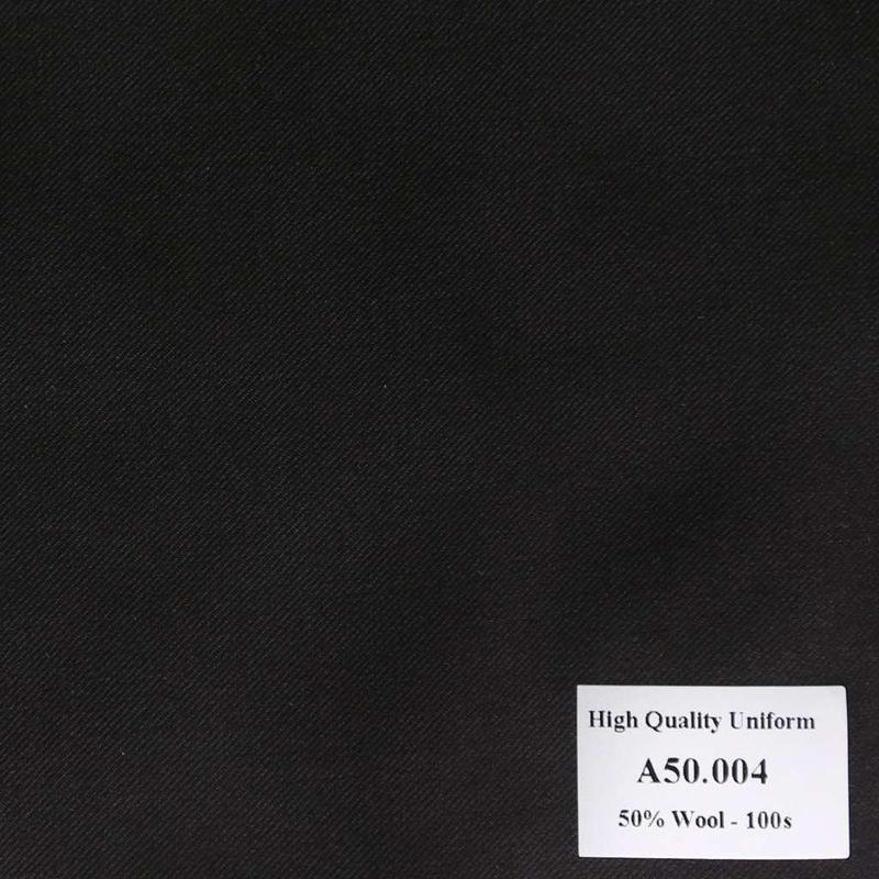 [ Hết hàng ] A50.004 Kevinlli V1 - Vải Suit 50% Wool - Đen Trơn