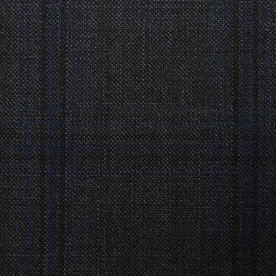 D574/2 Vercelli CV - Vải Suit 95% Wool - Xanh Dương Caro Đen
