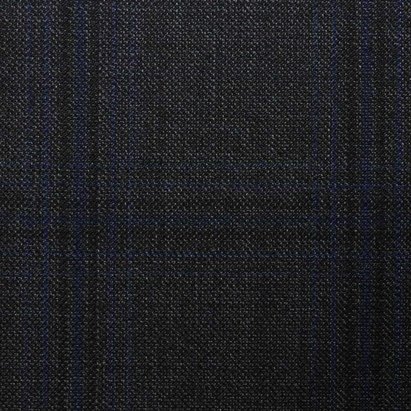 D574/2 Vercelli CV - Vải Suit 95% Wool - Xanh Dương Caro Đen