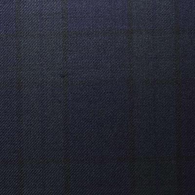 D562/2 Vercelli CV - Vải Suit 95% Wool - Xanh Dương Caro Đen