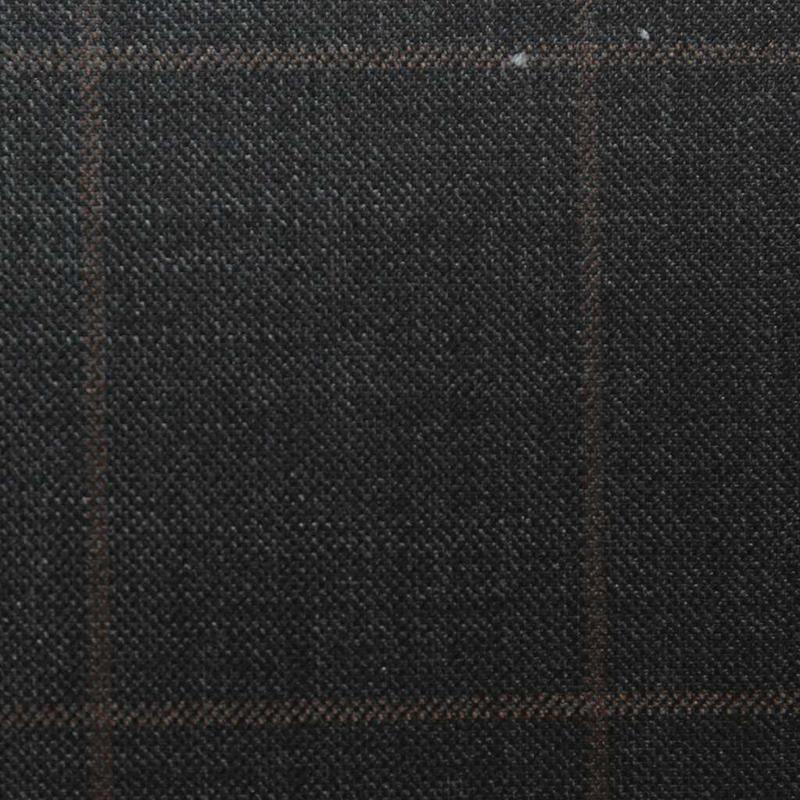 D551/1 Vercelli CV - Vải Suit 95% Wool - Đen Caro Nâu