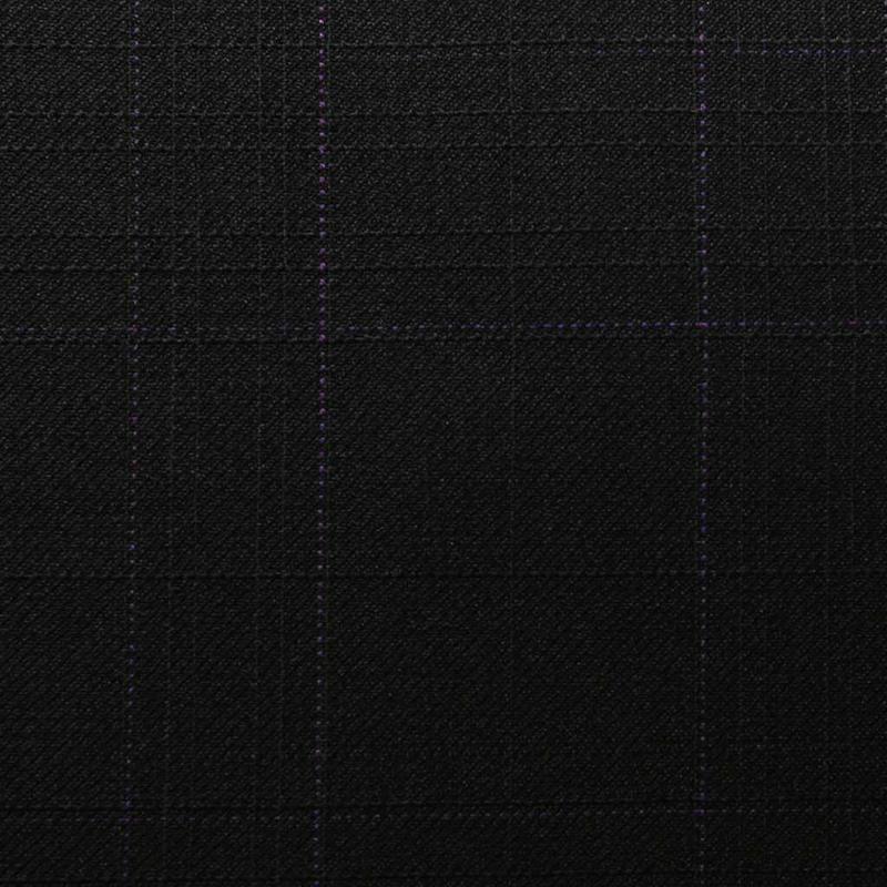 D549/3 Vercelli CV - Vải Suit 95% Wool - Xanh Dương Caro Đen