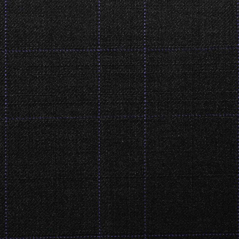 D549/2 Vercelli CV - Vải Suit 95% Wool - Xanh Dương Caro Đen
