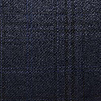D541/1 Vercelli CV - Vải Suit 95% Wool - Xanh Dương Caro Đen
