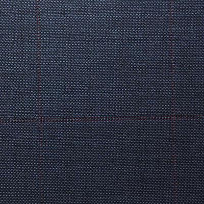 D528/1 Vercelli CV - Vải Suit 95% Wool - Xanh Dương Caro