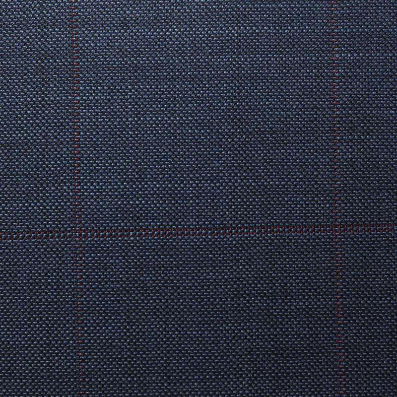 D528/1 Vercelli CV - Vải Suit 95% Wool - Xanh Dương Caro