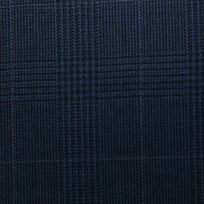 D516/3 Vercelli CV - Vải Suit 95% Wool - Xanh Dương Caro