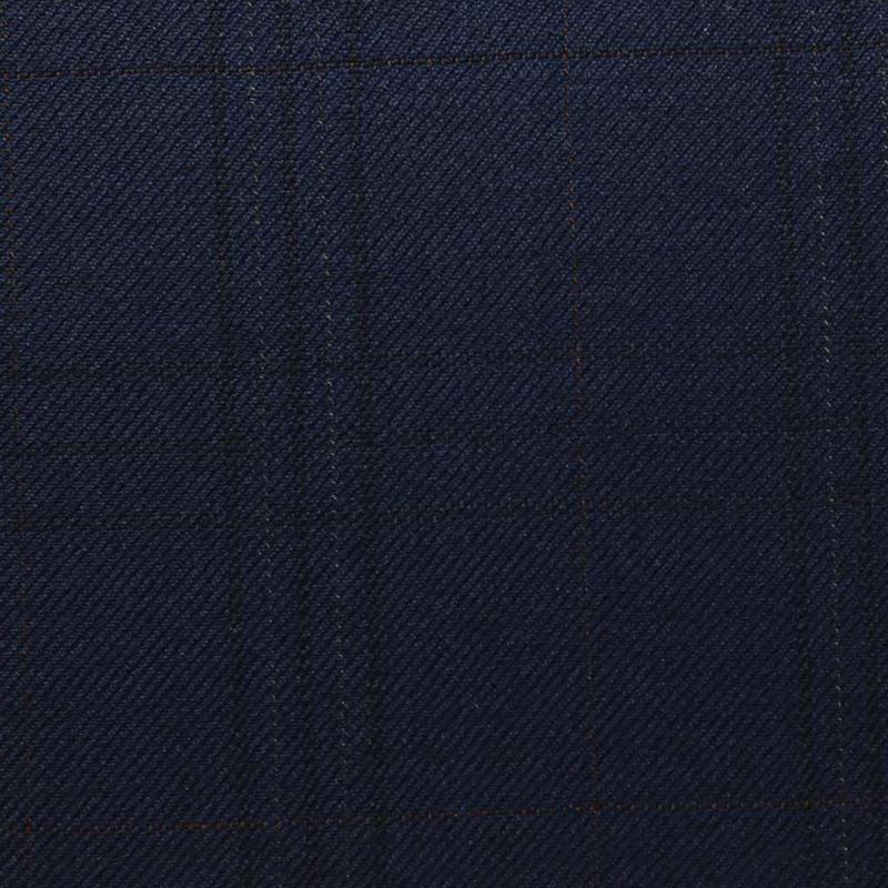 D506/4 Vercelli CV - Vải Suit 95% Wool - Xanh Dương Sọc