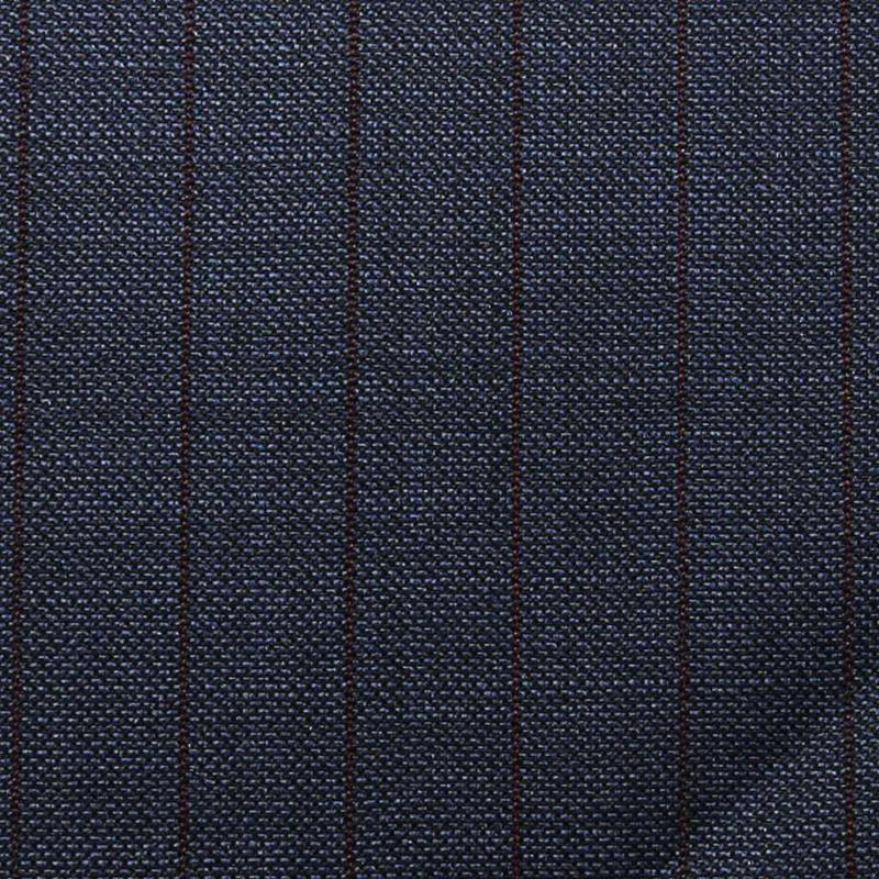 D504/43 Vercelli CV - Vải Suit 95% Wool - Xanh Dương Sọc