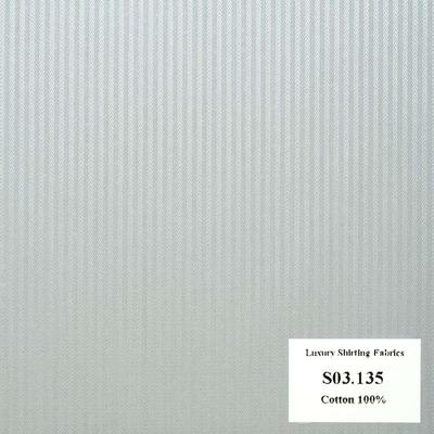 S03.135 Kevinlli S3 - Sơmi 100% Cotton - Trắng Trơn