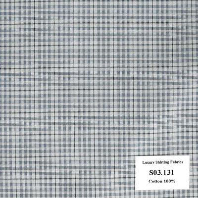 S03.131 Kevinlli S3 - Sơmi 100% Cotton - Đen Caro