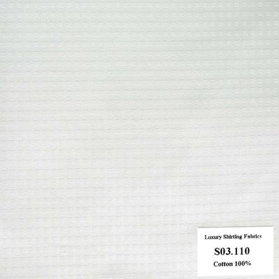 S03.110 Kevinlli S3 - Sơmi 100% Cotton -  Trắng Trơn