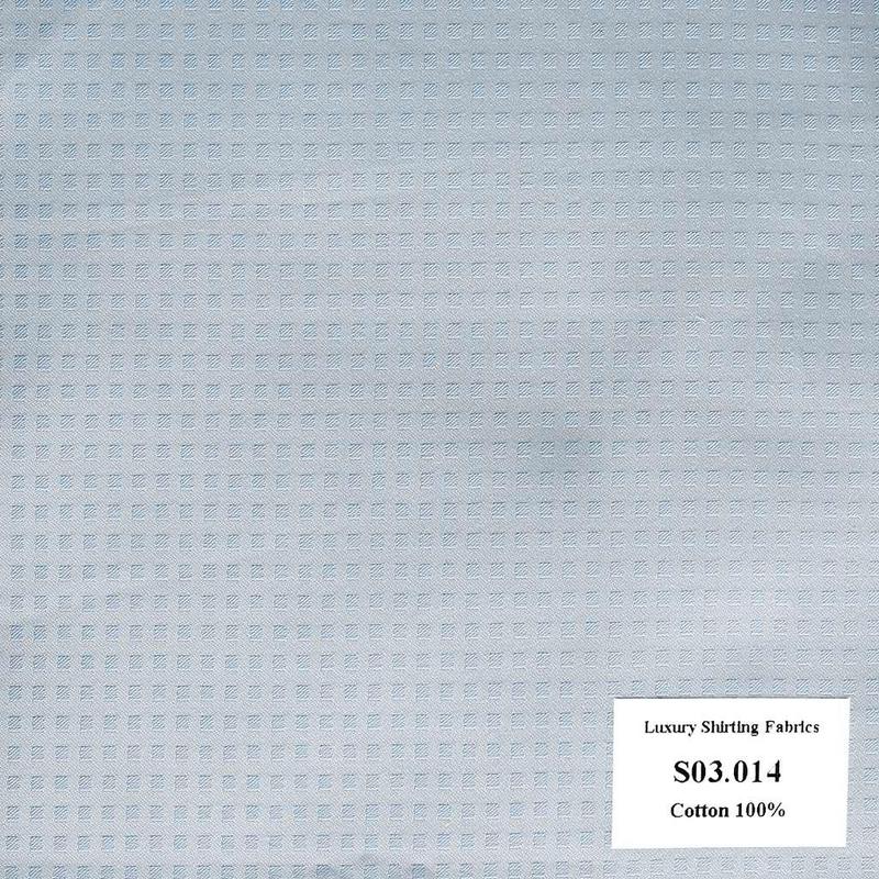 S03.014 Kevinlli S3 - Sơmi 100% Cotton - Xanh Dương Trơn