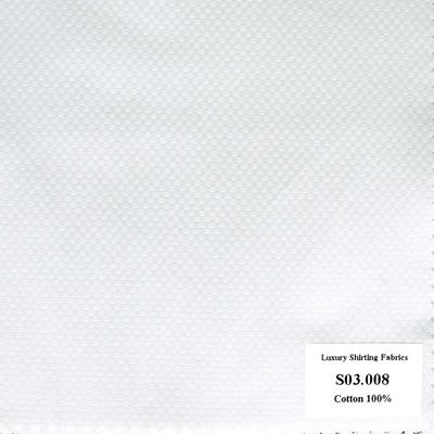 S03.008 Kevinlli S3 - Sơmi 100% Cotton - Trắng Trơn