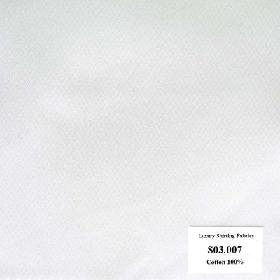 S03.007 Kevinlli S3 - Sơmi 100% Cotton - Trắng Trơn