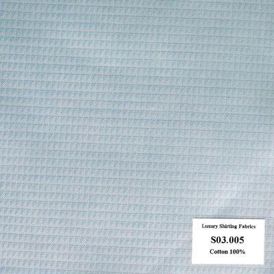 S03.005 Kevinlli S3 - Sơmi 100% Cotton - Xanh Dương Trơn