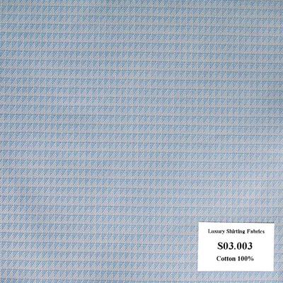 S03.003 Kevinlli S3 - Sơmi 100% Cotton - Xanh Dương Trơn 