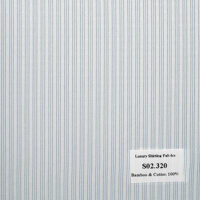 S02.320 Kevinlli S2 - Sơmi Bamboo - Xanh Dương Sọc